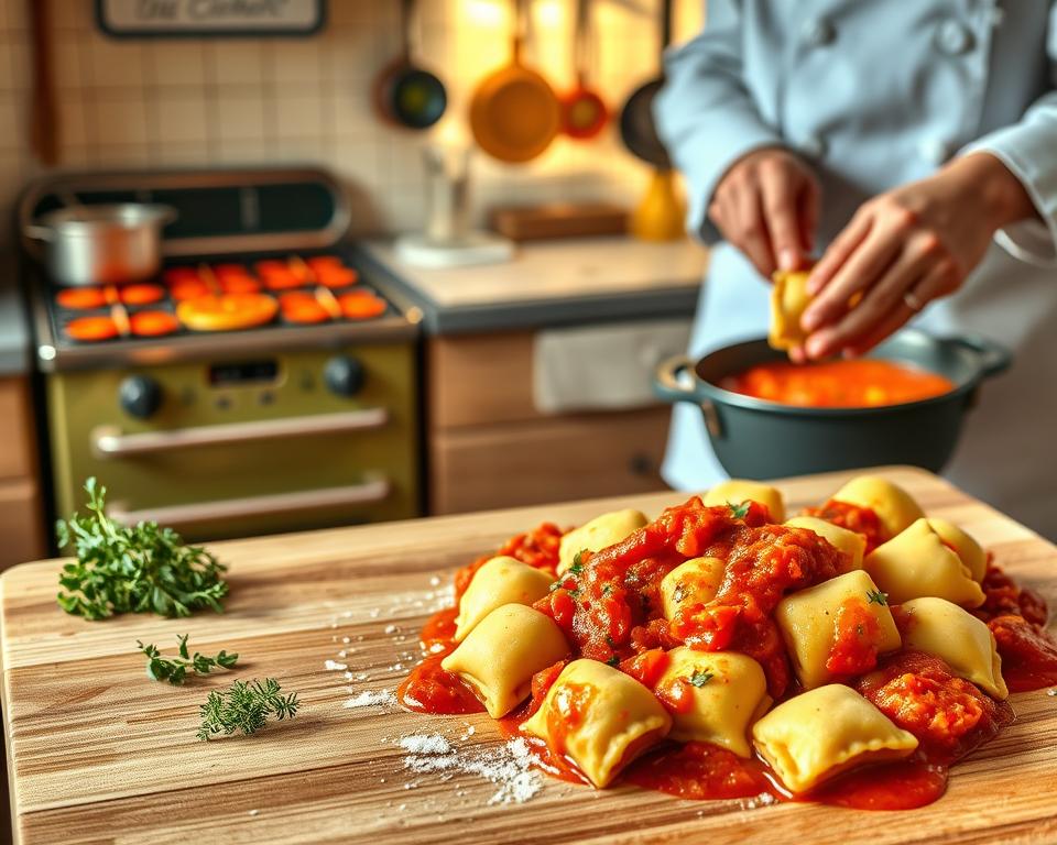 Modo de preparo Gnocchi ao Sugo