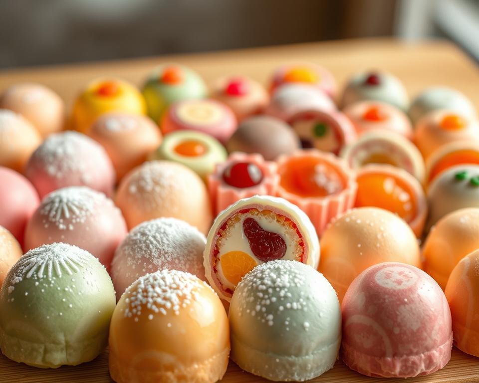 variações de mochi